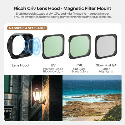 FREEWELL Ricoh GRIV Real Lens Hood(Black)