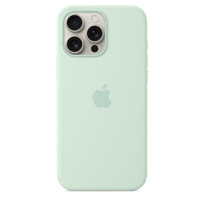 iPhone 16 Pro Max Silicone Case MagSafe Aquamarine