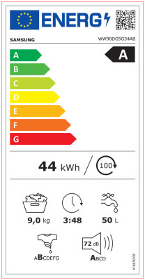 Úzká Pračka Samsung WW90DG5G34ABLE