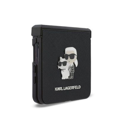 Karl Lagerfeld Saffiano K+CH Galaxy Z Flip 8 Black