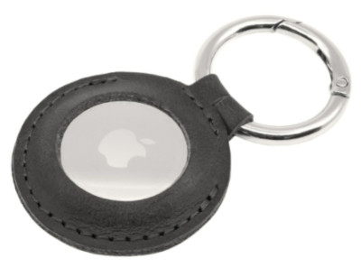 FIXED Case for AirTag z pravé hovězí kůže, Black