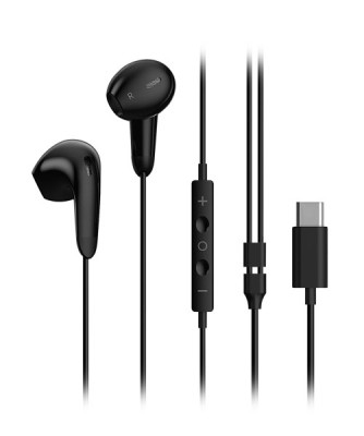 ALIGATOR AE007 drátová sluchátka USB-C, Black