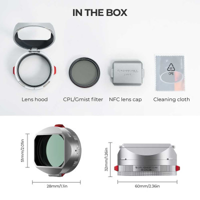FREEWELL Fuji GFX 100RF Real Lens Hood(Silver)