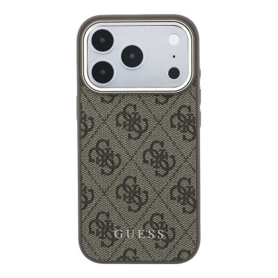 Guess 4G Gold Frame MagSafe iPhone 18 Promax Brown