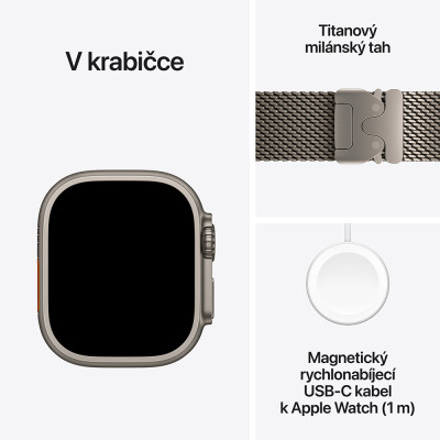 Apple Watch Ultra 4 Natural Titanium, Natural Titanium Milanese, M