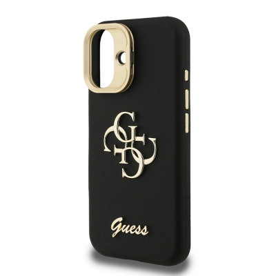 Guess 4G Logo Stand Camera Frame iPhone 16, Black