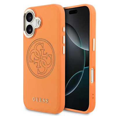 Guess Perforated 4G Logo MagSafe iPhone 17 Orange
