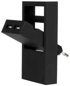 USBEPOWER ROCK Pocket charger 2Ports stand Black