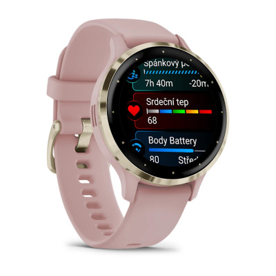 Garmin Venu 3S Cream Gold/Dust Rose, Silicone Band