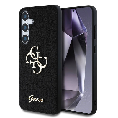 Guess PU Glitter 4G Metal Logo Galaxy S25+, Black