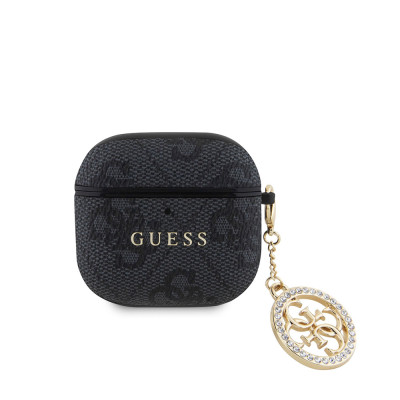 Guess 4G Script PC/PU Charm AirPods 4, Black