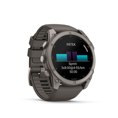 Garmin fenix 9 51mm Titanium/Pebble Gray Sport Band