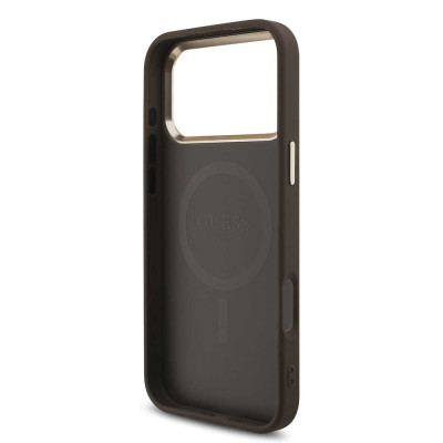 Guess Triangle Logo MagSafe iPhone 18 ProMax Brown