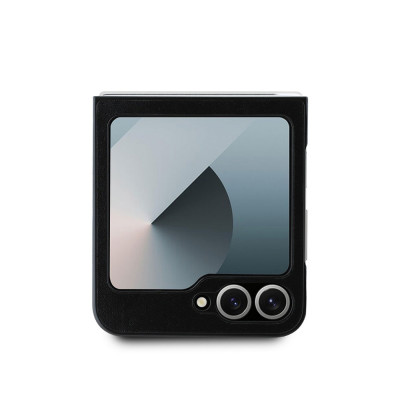 DKNY Smooth Leather Stack Logo Flip6/Flip7FE,Black