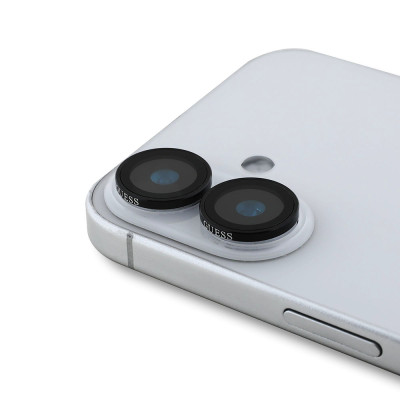 Guess Metal ochrana čoček iPhone 16/16 Plus, Black