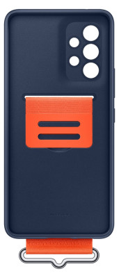 Samsung Silicone Cover with Strap A53 5G, Navy