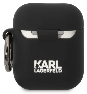 Karl Lagerfeld 3D Logo Choupette Airpods 1/2,Black