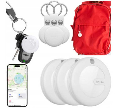 MiLi MiTag Apple bílý + bílý přívěšek 3 ks