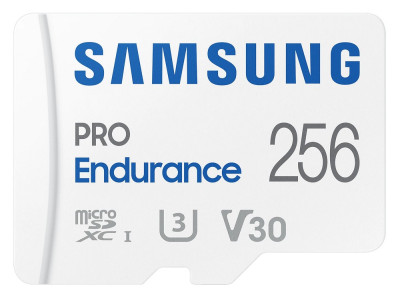 Samsung micro SDXC 256GB PRO Endurance + SD adapté
