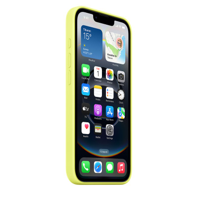 iPhone 16e Silicone Case – Neon Yellow