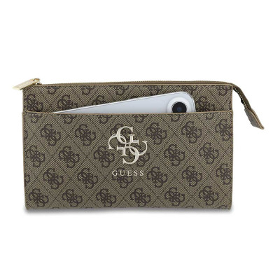 Guess PU 4G Metal Logo kabelka na telefon, Brown