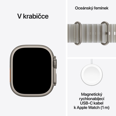 Apple Watch Ultra 4 Natural Titanium, Grey Ocean
