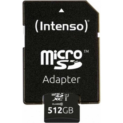 Intenso 512GB micro SDXC Premium UHS-I + adaptér