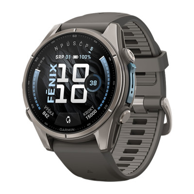 Garmin fenix 9 43mm Titanium/Pebble Gray Sport Band