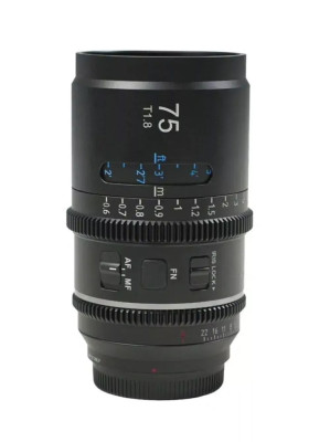 SIRUI Astra 75mm T1.8 1.33X E Mount, Blue Flare