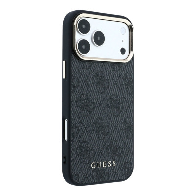 Guess 4G Gold Frame MagSafe iPhone 18 Pro Black