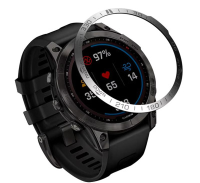Hliníková ochrana lunety pro Garmin Fenix 7x Silve