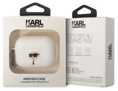 Karl Lagerfeld 3D Logo NFT Karl Airpods Pro2,White