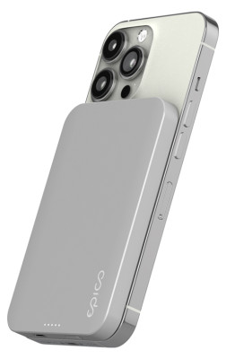 Epico 5000mAh Aluminium Magnetic Powerbank Silver