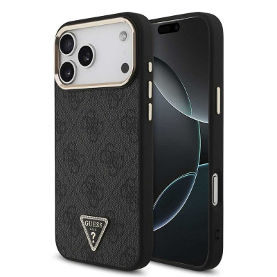 Guess Triangle Logo MagSafe iPhone 18 ProMax Black