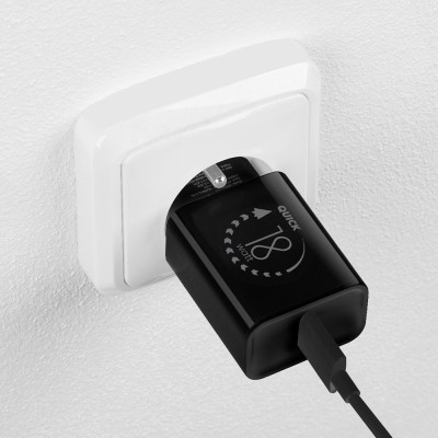 OBAL:ME cestovní nabíječka USB-A 18W, Black