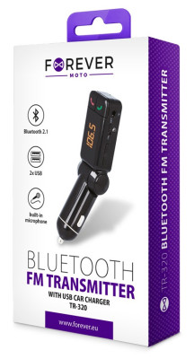 Forever TR-320 Bluetooth FM Transmitter s LCD