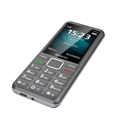 Aligator D860 Dual SIM Titan stříbrný