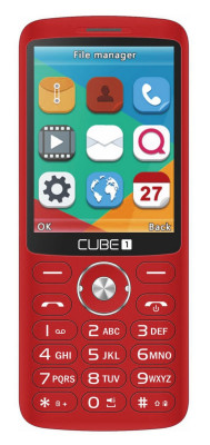 CUBE1 F700 elegantní tlačítkový telefon - Red