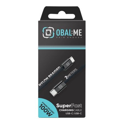 OBAL:ME Super Fast USB-C/USB-C kabel 100W 2m Black