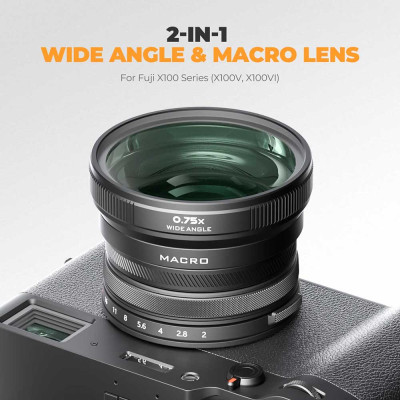 FREEWELL Fuji X100VI/X100V 2in1 WideA&Macro Lens