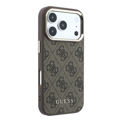 Guess 4G Gold Frame MagSafe iPhone 18 Pro Brown