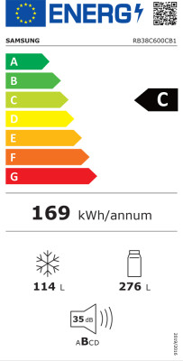 Kombinovaná chladnička Samsung RB38C600CB1/EF