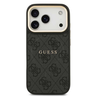 Guess 4G Gold Frame MagSafe iPhone 17 Pro Black