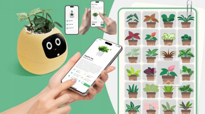 Inteligentní květináč PLANTSIO IVY gen 2 žlutý