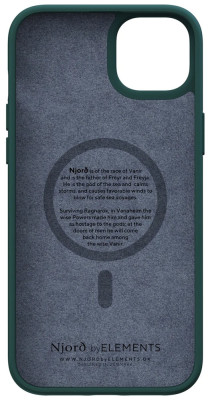 Njord Salmon Leather Case iPhone 14 Plus, Green