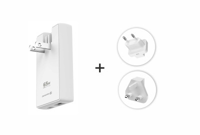 SWISSTEN GaN travel nabíječka USB-C+USB-A 65W
