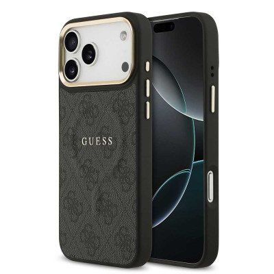 Guess 4G Gold Frame MagSafe iPhone 17 ProMax Black