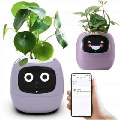 Inteligentní květináč PLANTSIO IVY fialový