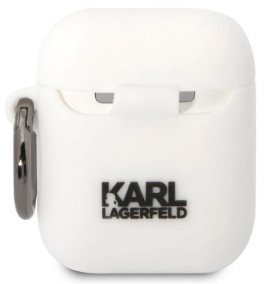 Karl Lagerfeld and Choupette Apple Airpods 1/2,WHT