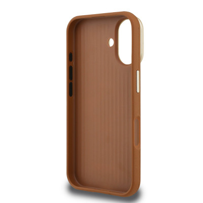 Guess 4G Logo Stand Camera Frame iPhone 16, Brown